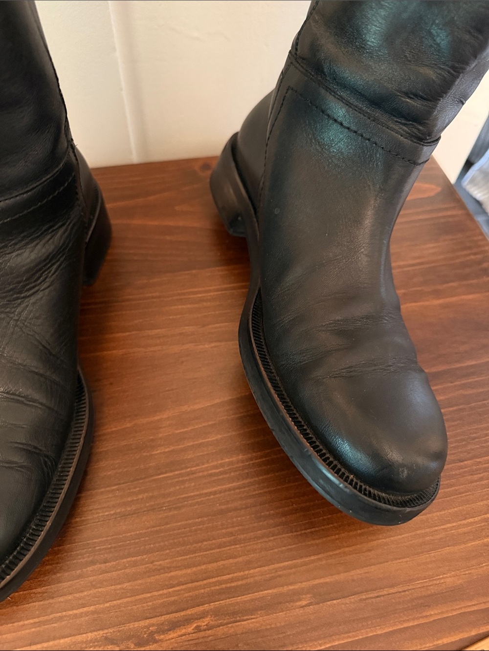Zara Black Leather Tall Equestrian Riding Boots Size 40 US 9 - Picture 15 of 16